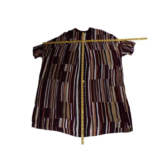 KIN by John Lewis Tunic Dress Abstract Striped Oversized Lagenlook Pockets #328 - Picture 5 of 8